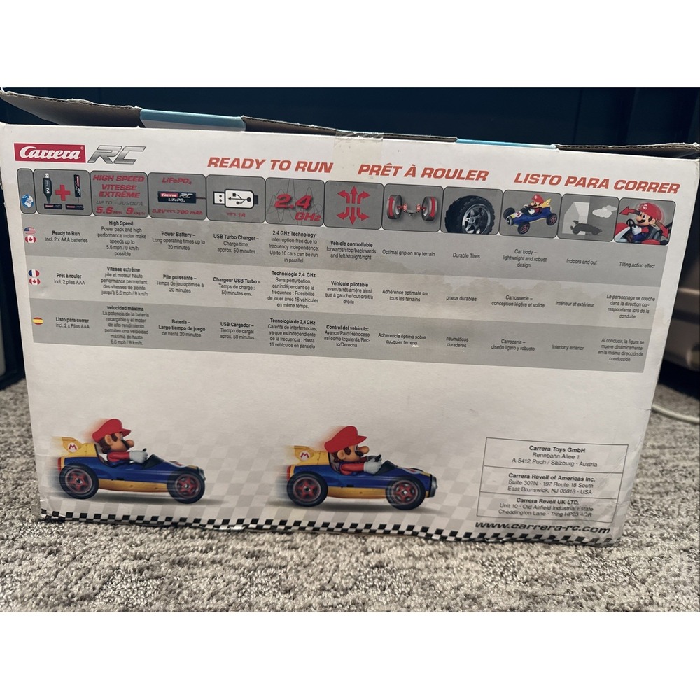 Carrera RC Mario Kart Mach 8 Mario (Brand New In BOX)- (DAMAGED BOX)‎ SEE PICS - Picture 5 of 7